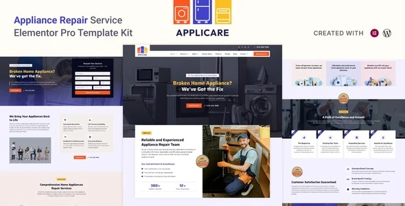 Applicare - Home Appliance Repair Services Elementor Pro Template Kit