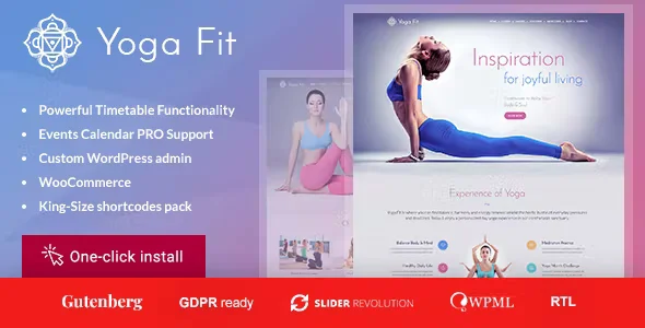 Yoga Fit Sports Fitness WordPress Theme