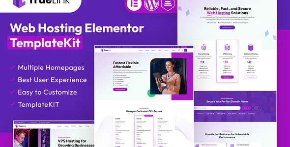 TrueLink Web Hosting Elementor Template Kit